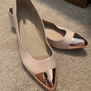 Charlotte Russe Size 10 Pink Flat with Metallic Tips
